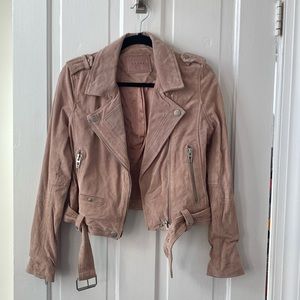 XS BlankNYC genuine suede leather motorcycle jacket
